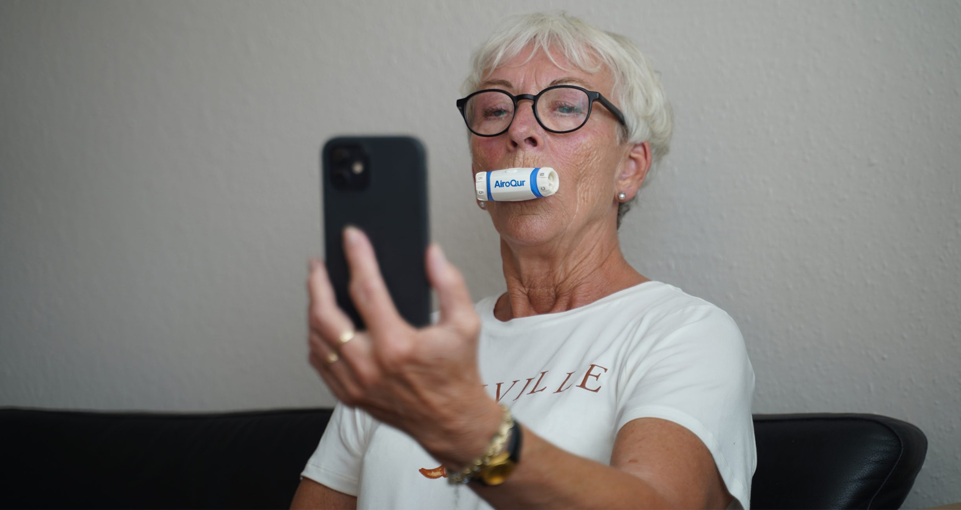 Respiratory training with AiroQur. One of the world’s most efficient ways to improve the life of people with COPD, Asthma and long term Covid.  